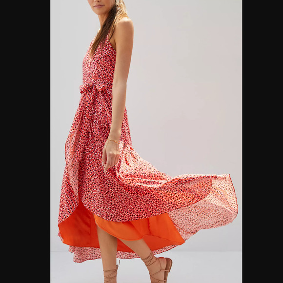 NWT Anthropologie Hutch Flutter Wrap Midi Dress - Large - Picture 9 of 10